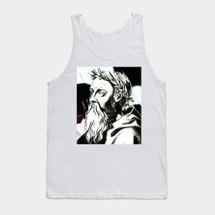 Heraclitus Black and White Portrait | Heraclitus Artwork 3 Tank Top